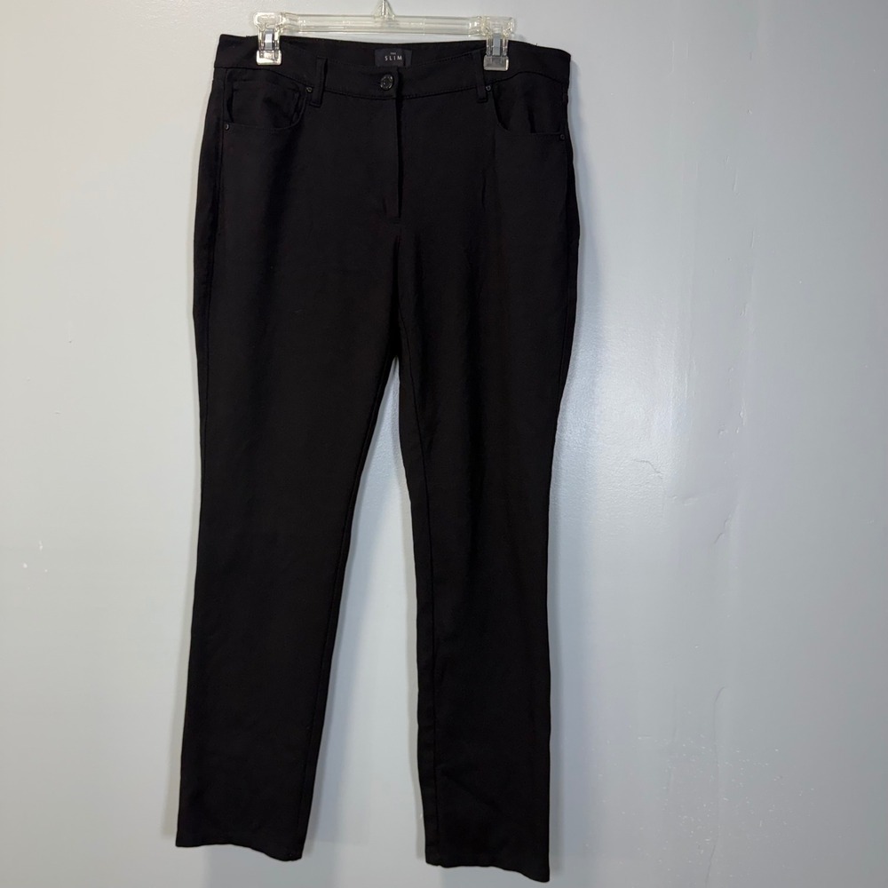 White House Black Market The Slim Pants Black Size 10 Dress Trousers Workwear